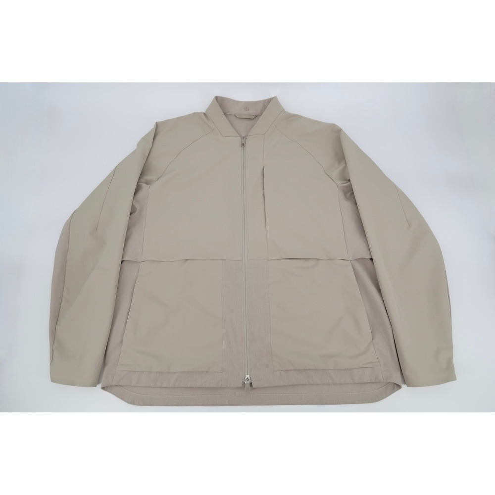 Lululemon Warp Light Bomber Jacket Mens XXL Beige Tan Performance Tech LM4AFBS